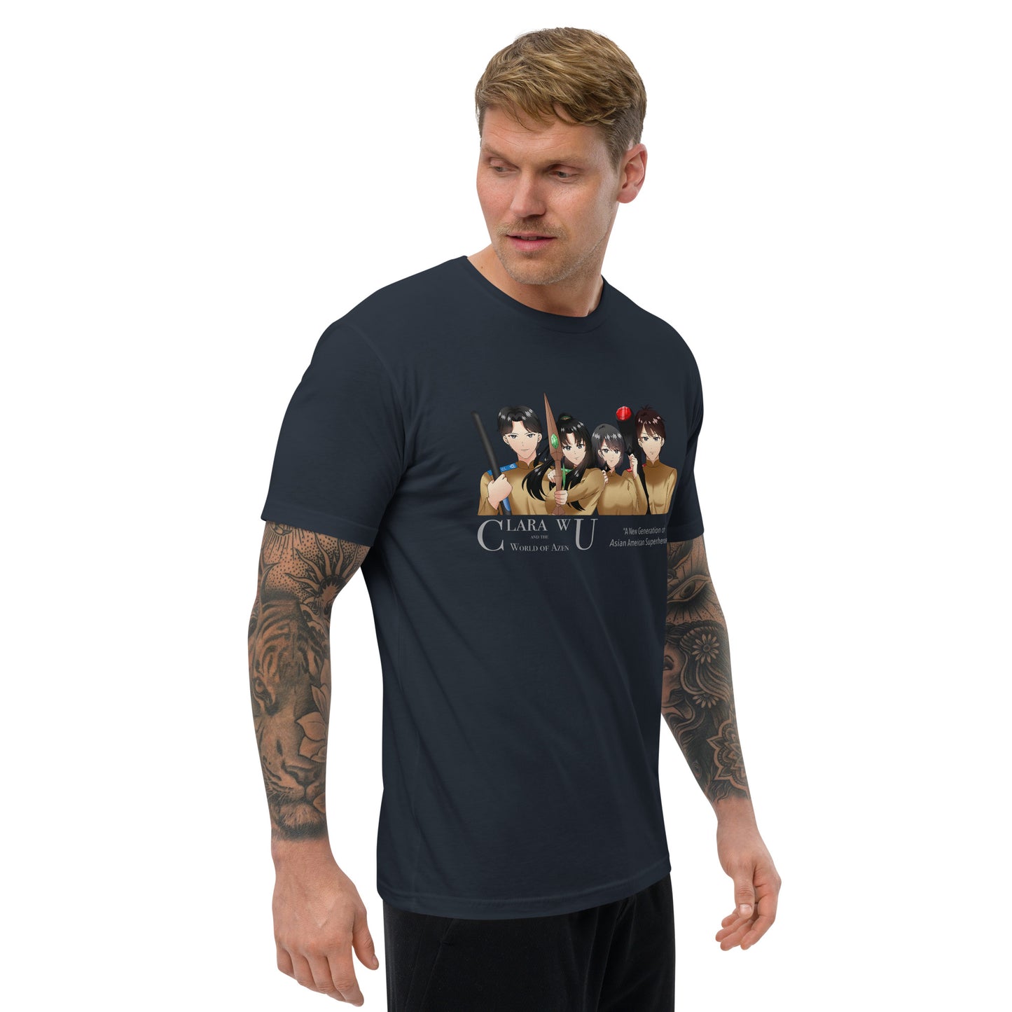 AzenWarriorsTrainingRow ANG Gray – M Fitted T – (145)