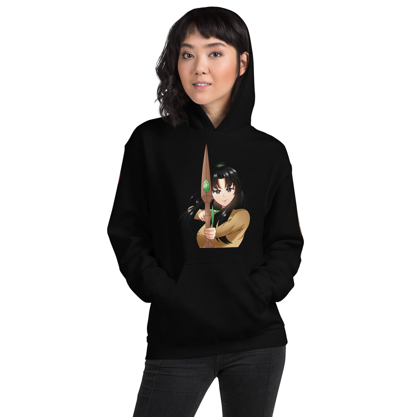 Clara Wu Action Sleeves – Uni Hvy Blend Hoodie B+W – (114)