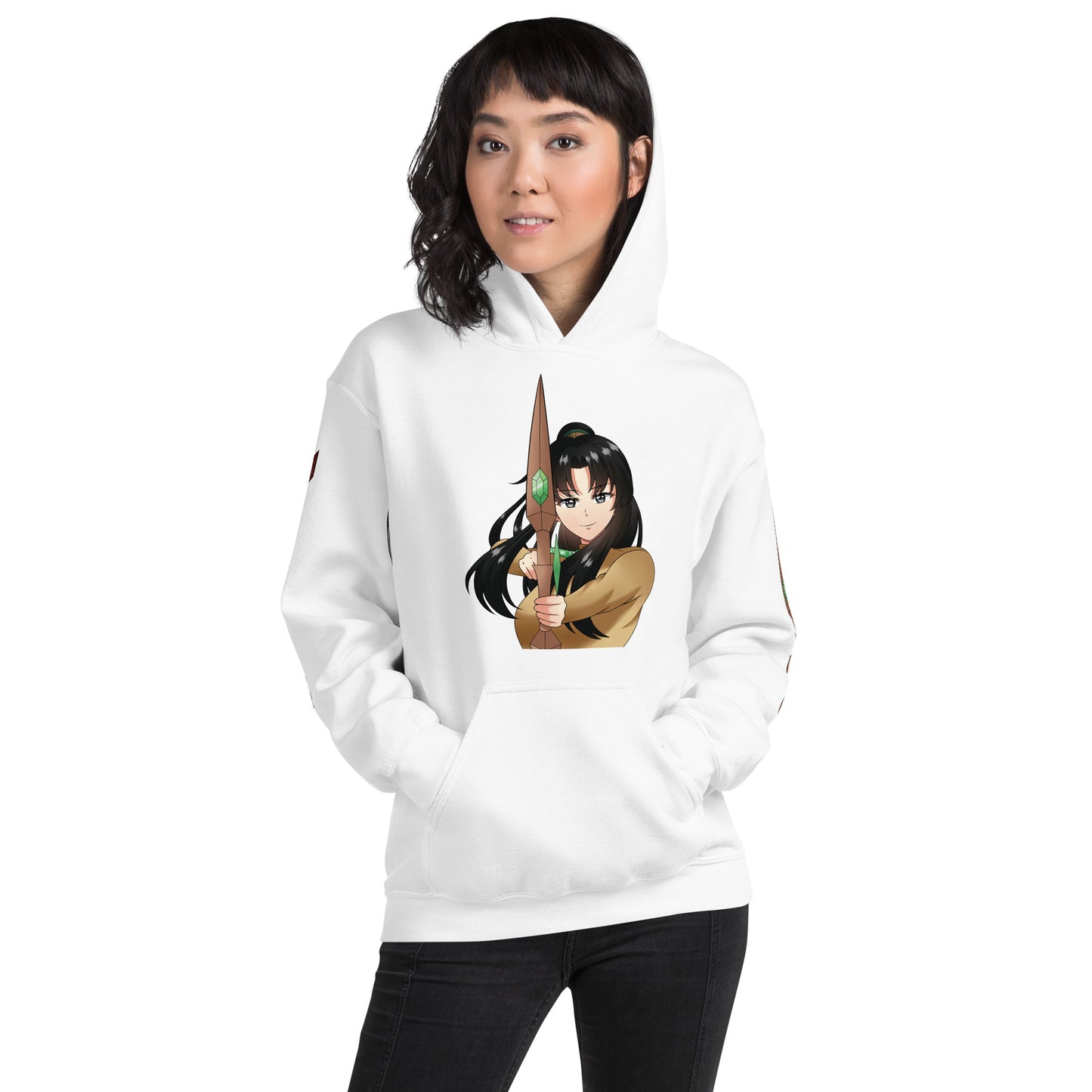 Clara Wu Action Sleeves – Uni Hvy Blend Hoodie B+W – (114)