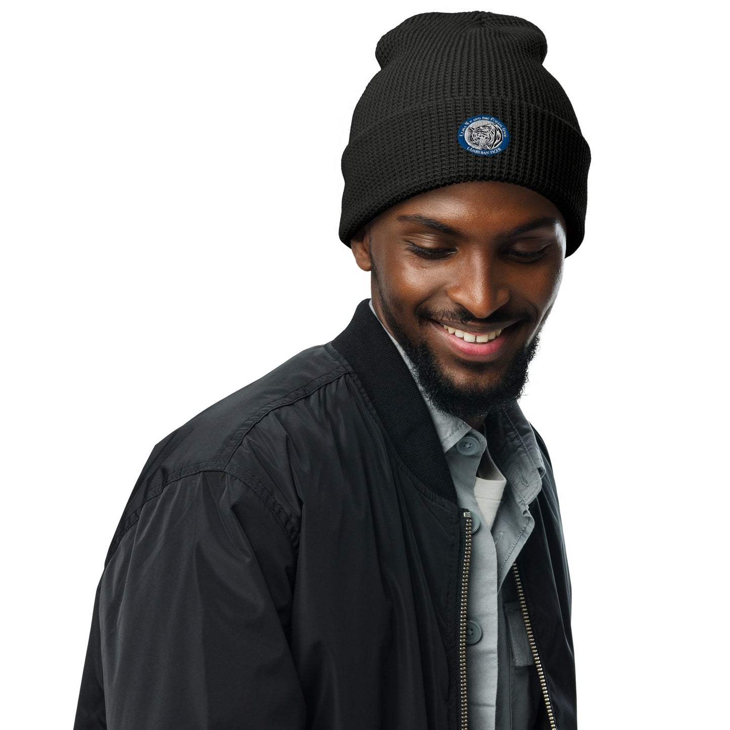 Guardian Tiger - Waffle Beanie Blk – (102)