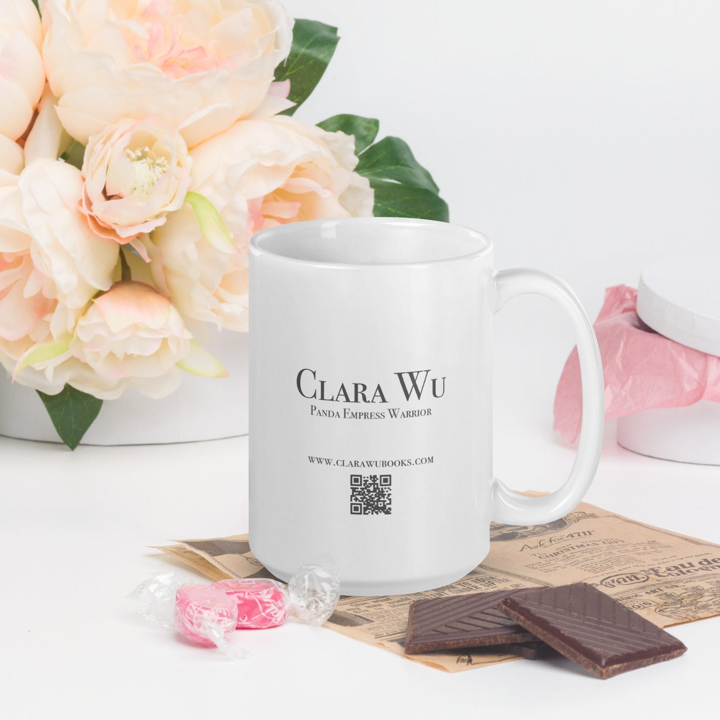 Mug Glossy Wht 15oz Train Weapons Clara (131)