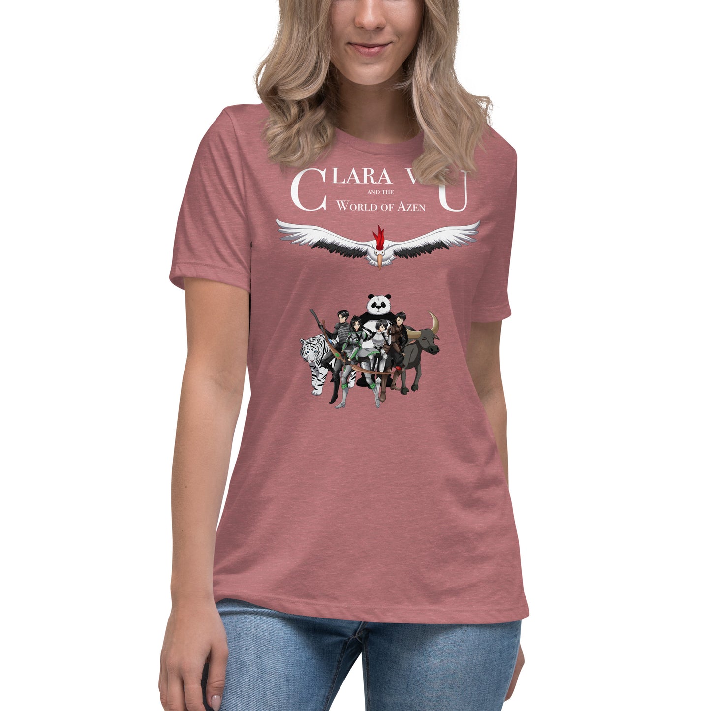 Azen Cast Top – W Relaxed T – Blk+Multi (046)