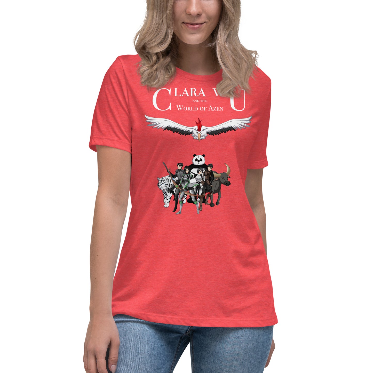 Azen Cast Top – W Relaxed T – Blk+Multi (046)