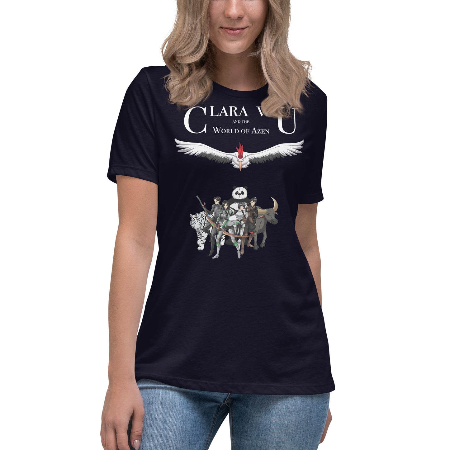 Azen Cast Top – W Relaxed T – Blk+Multi (046)