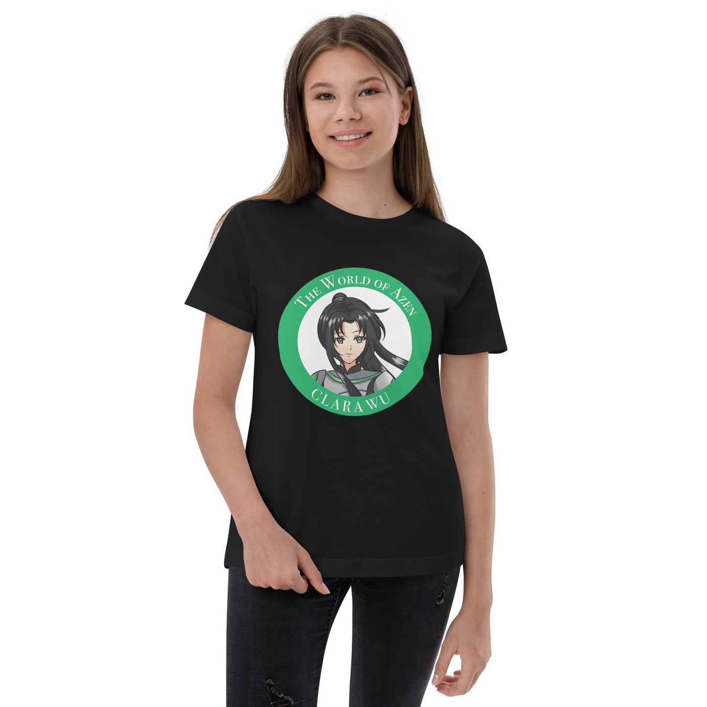 Clara Circle B1 – Y Jersey T – Wht+Blk (014)