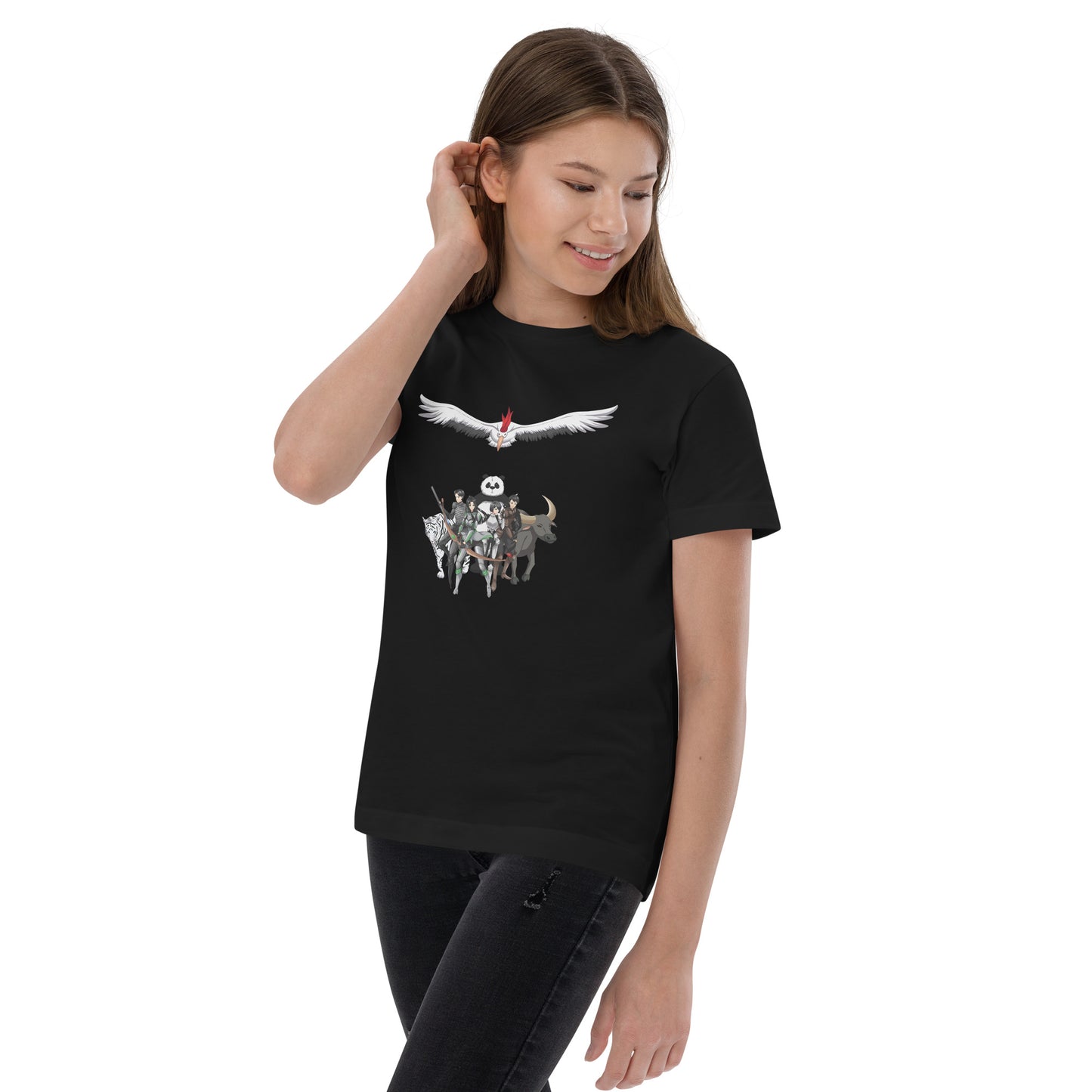 Azen Cast – Y Jersey T - Wht+Blk (001)