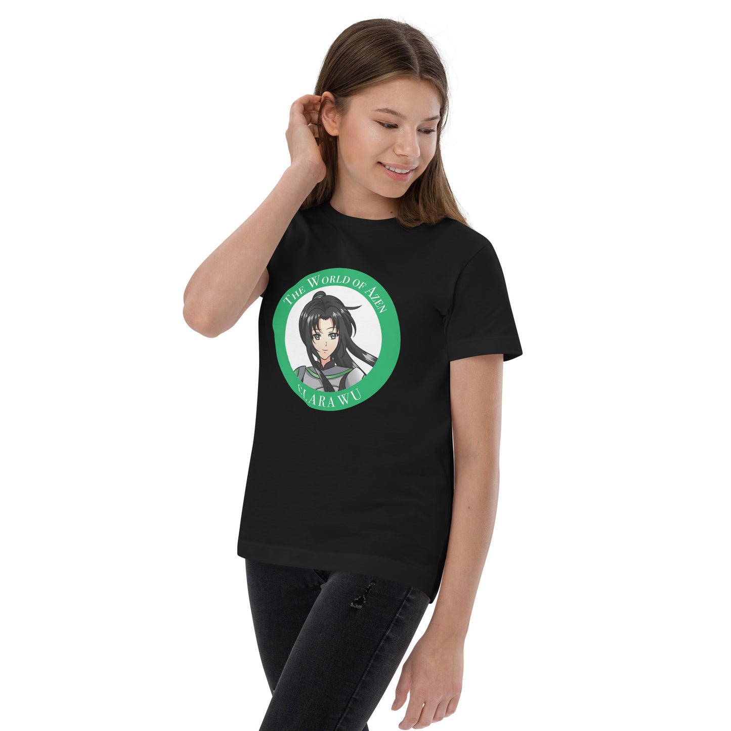 Clara Circle B1 – Y Jersey T – Wht+Blk (014)