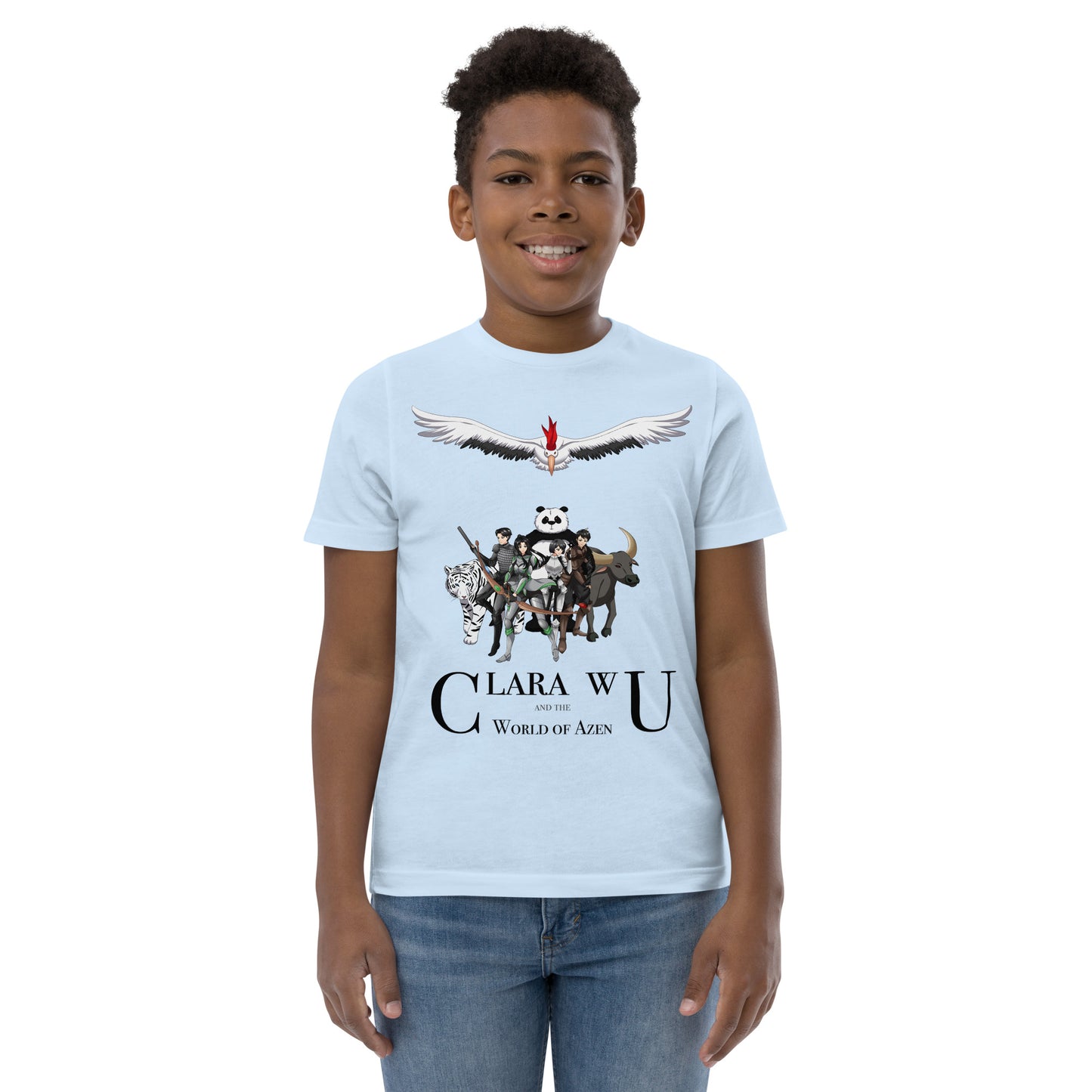 Azen Cast Bot – Y Jersey T – Wht+Multi (004)