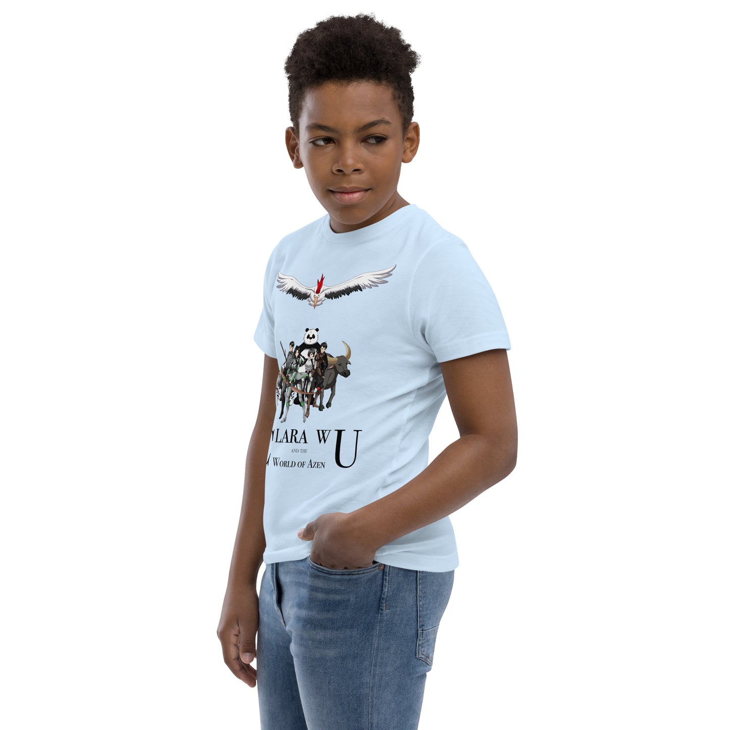 Azen Cast Bot – Y Jersey T – Wht+Multi (004)