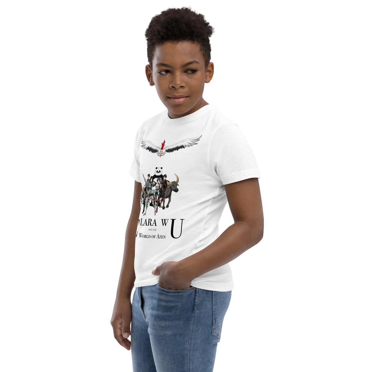 Azen Cast Bot – Y Jersey T – Wht+Multi (004)