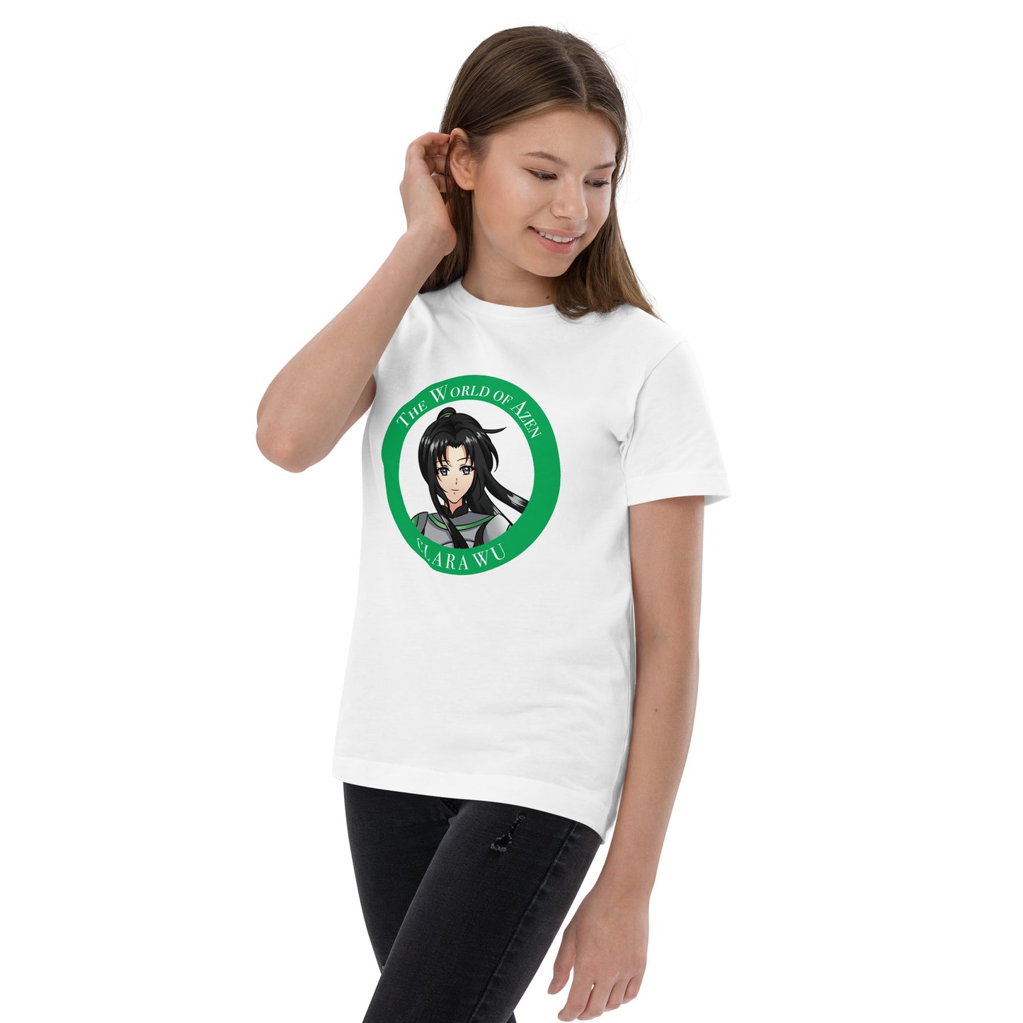 Clara Circle B1 – Y Jersey T – Wht+Blk (014)