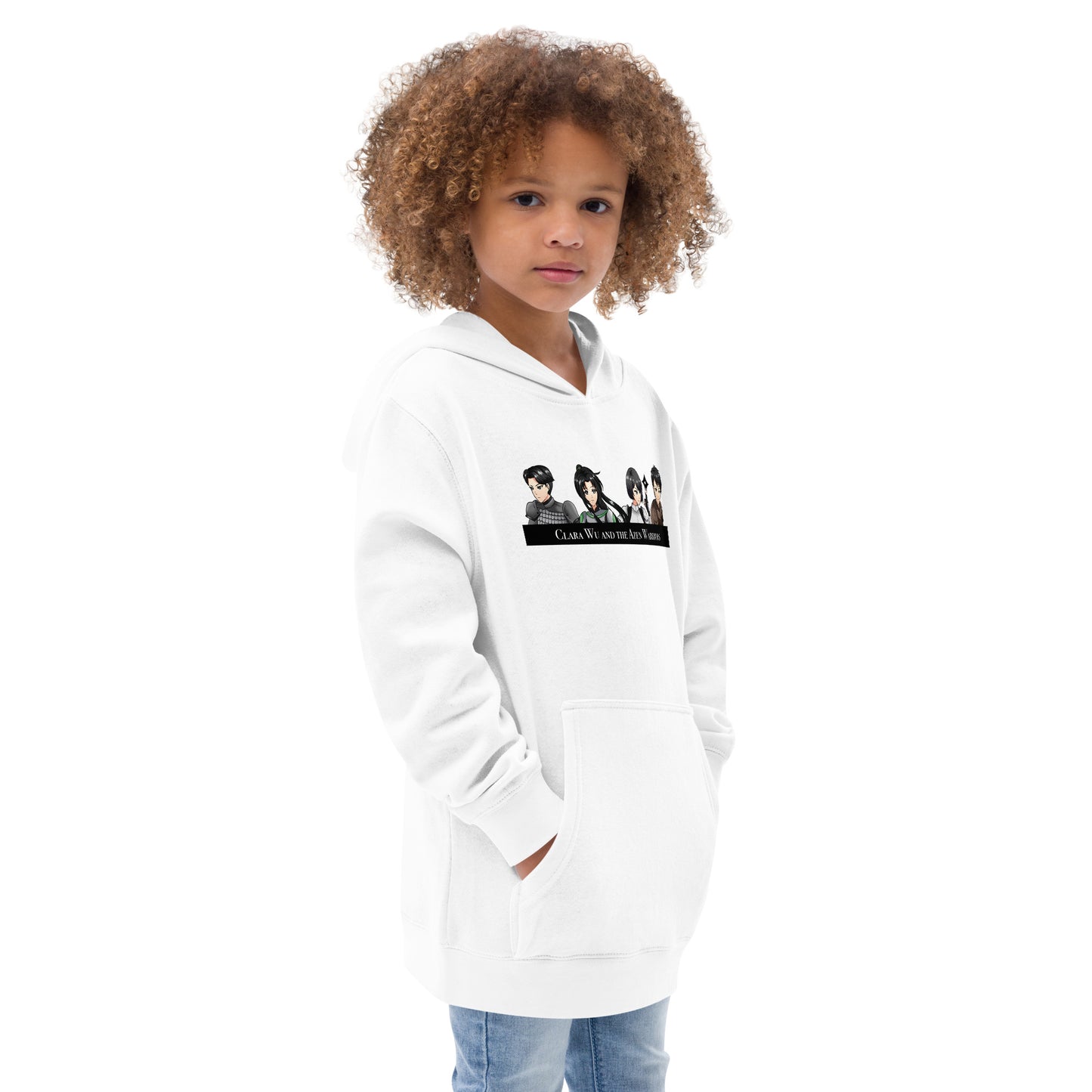 Azen Warriors – K Hoodie Fleece Wht (027)