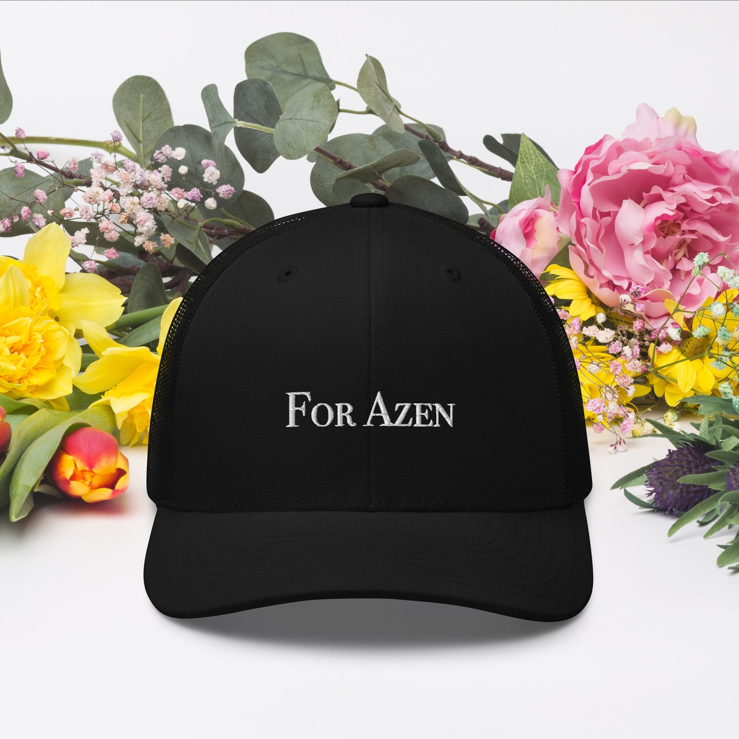 For Azen – Retro Trucker Blk-Wht – (084)