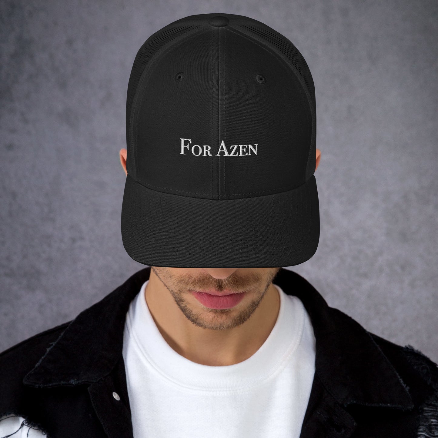 For Azen – Retro Trucker Blk-Wht – (084)