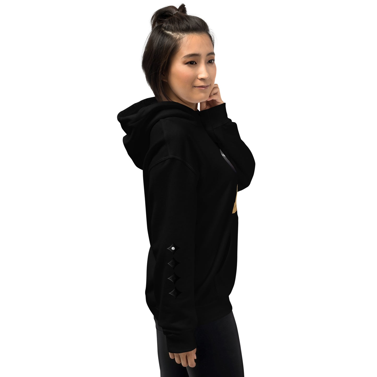 Yuka Satoh Action Sleeves – Uni Hvy Blend Hoodie B+W – (116)