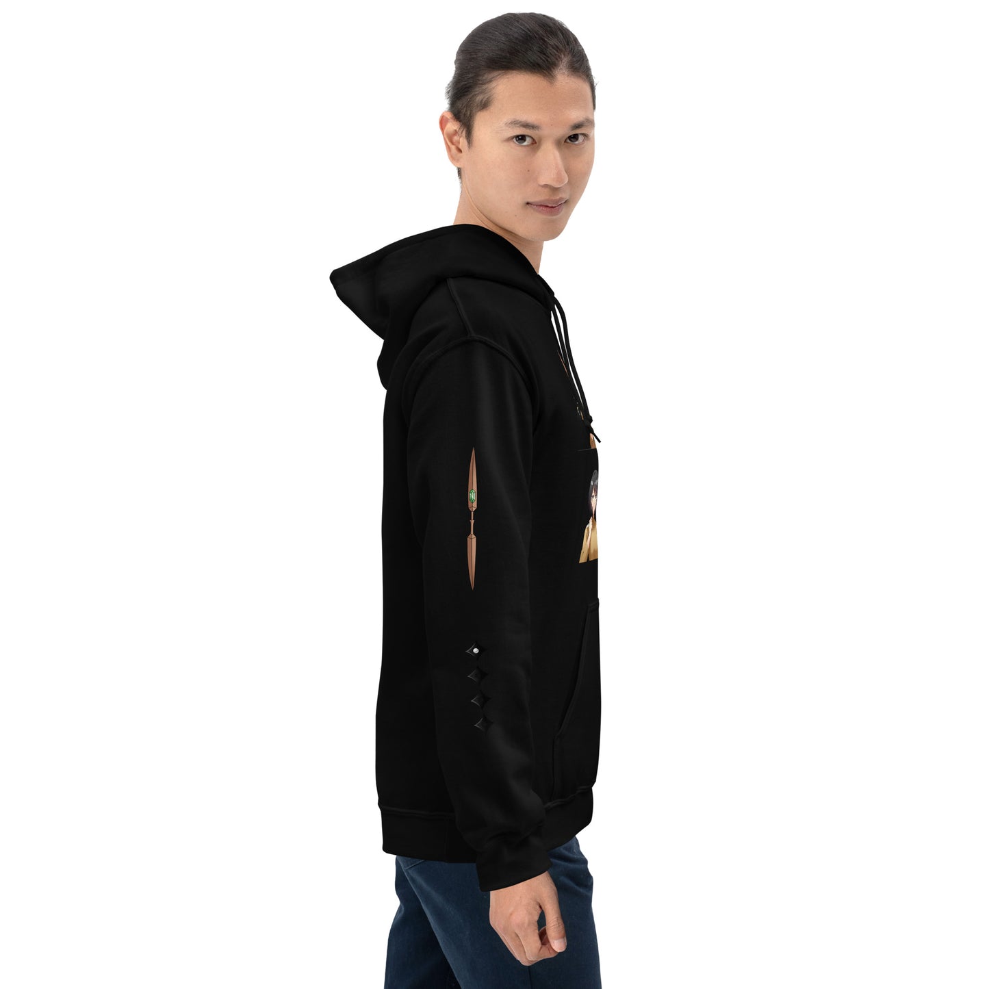 Azen Warriors Action – Uni Hvy Blend Hoodie B+W – (123)