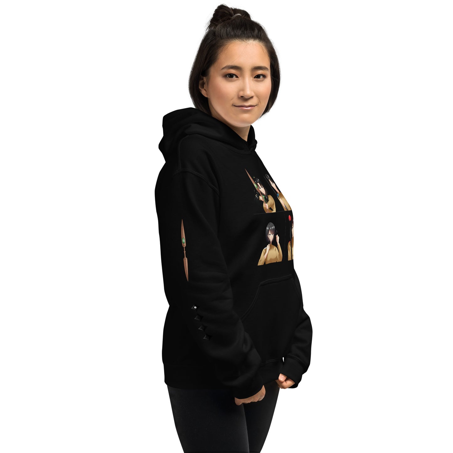 Azen Warriors Action – Uni Hvy Blend Hoodie B+W – (123)