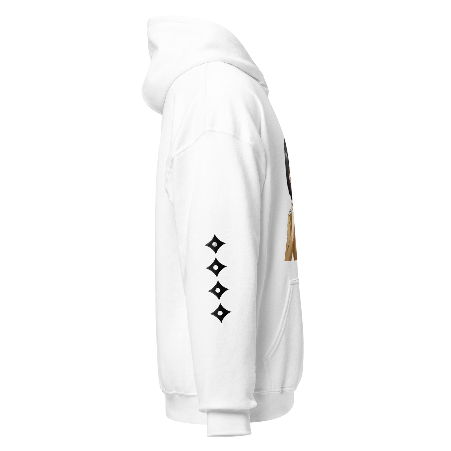 Yuka Satoh Action Sleeves – Uni Hvy Blend Hoodie B+W – (116)