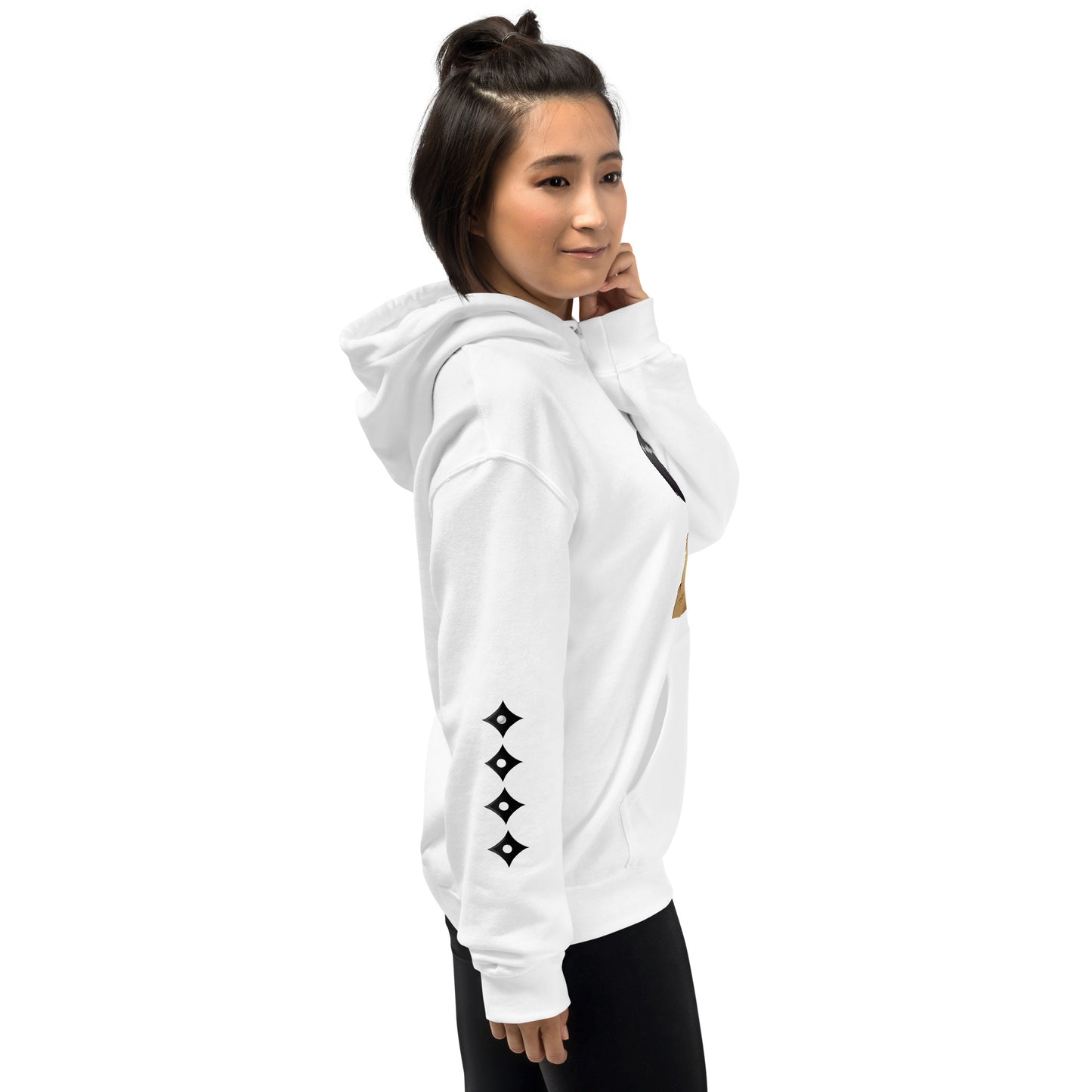 Yuka Satoh Action Sleeves – Uni Hvy Blend Hoodie B+W – (116)