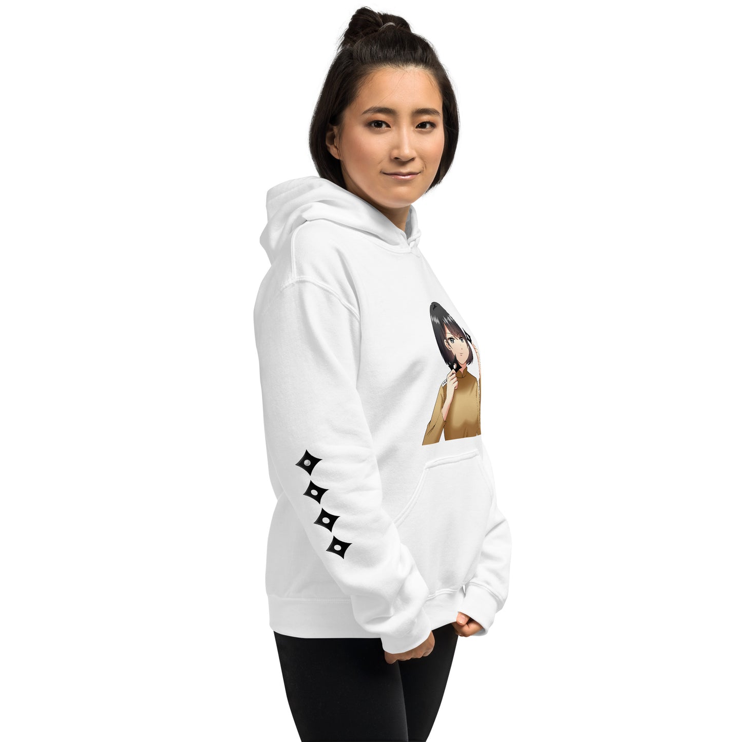 Yuka Satoh Action Sleeves – Uni Hvy Blend Hoodie B+W – (116)