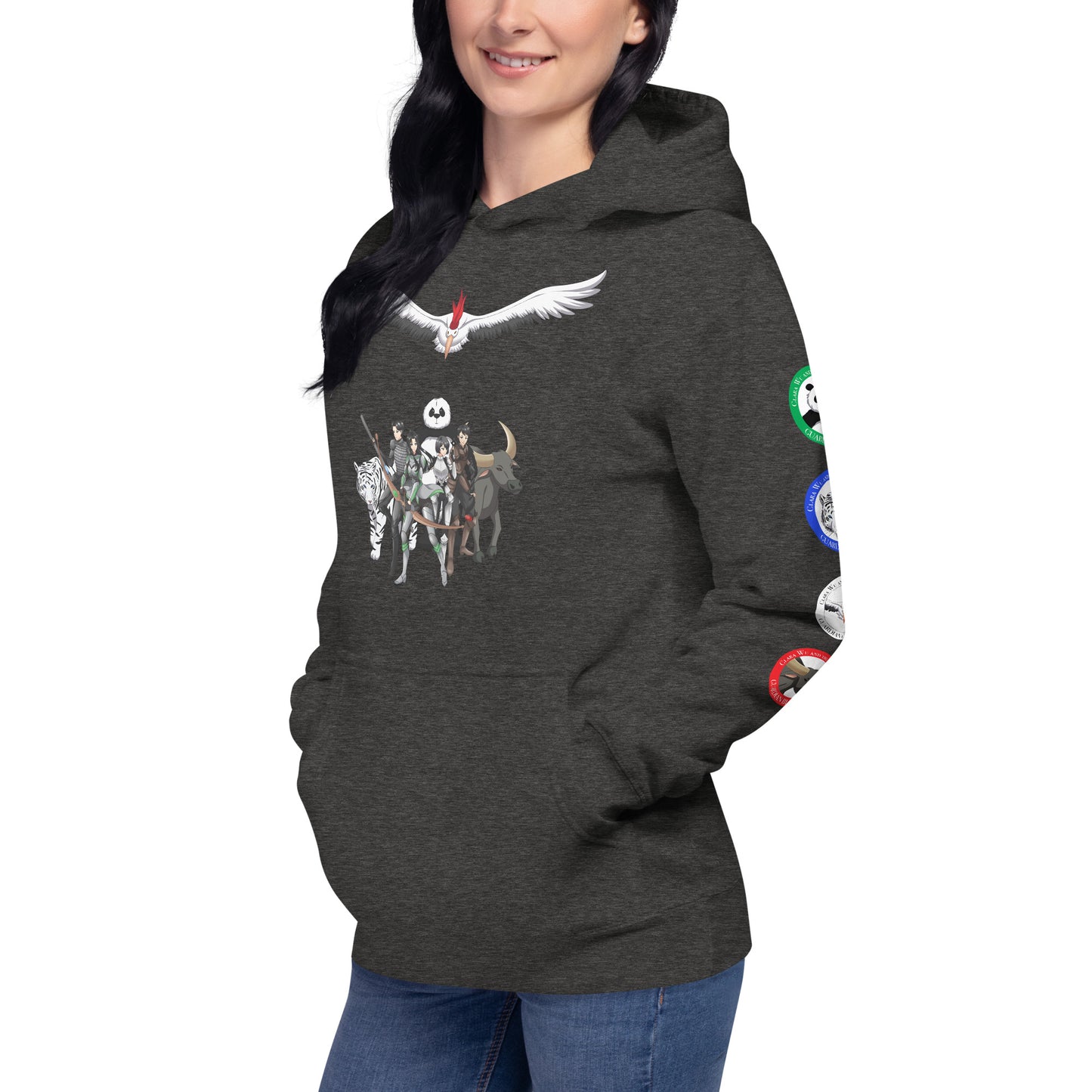 Azen Warriors+Guardians Sleeves – Uni Prem Hoodie Multi – (093)