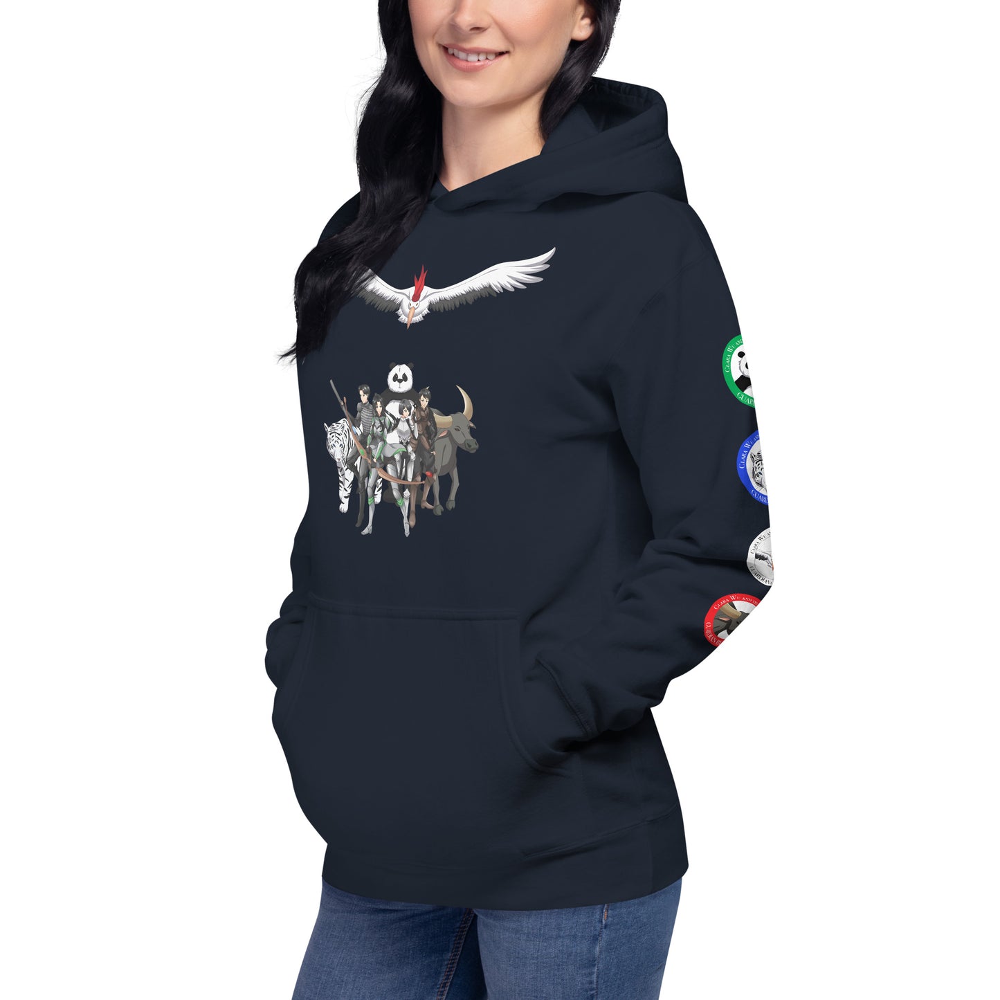 Azen Warriors+Guardians Sleeves – Uni Prem Hoodie Multi – (093)