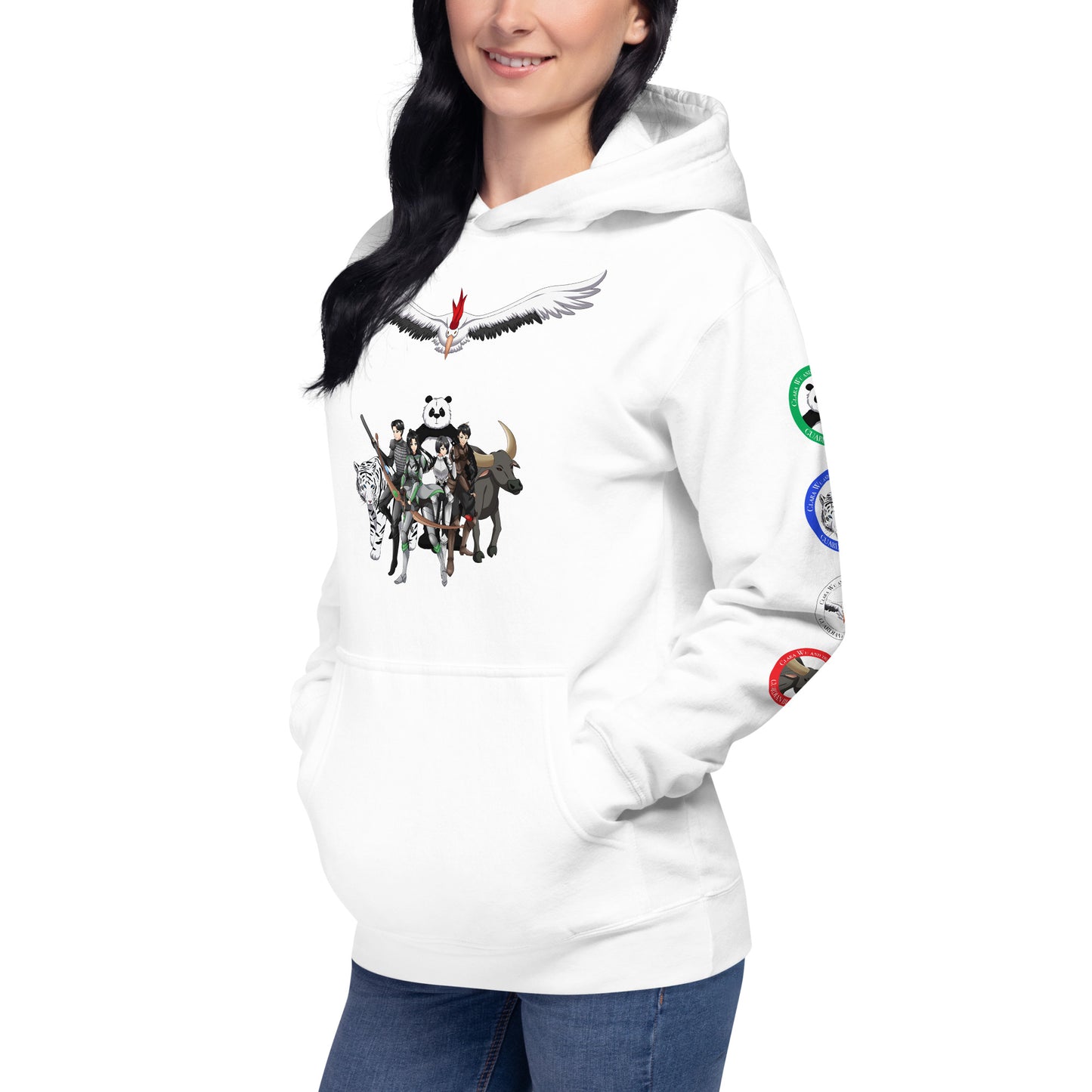 Azen Warriors+Guardians Sleeves – Uni Prem Hoodie Multi – (093)