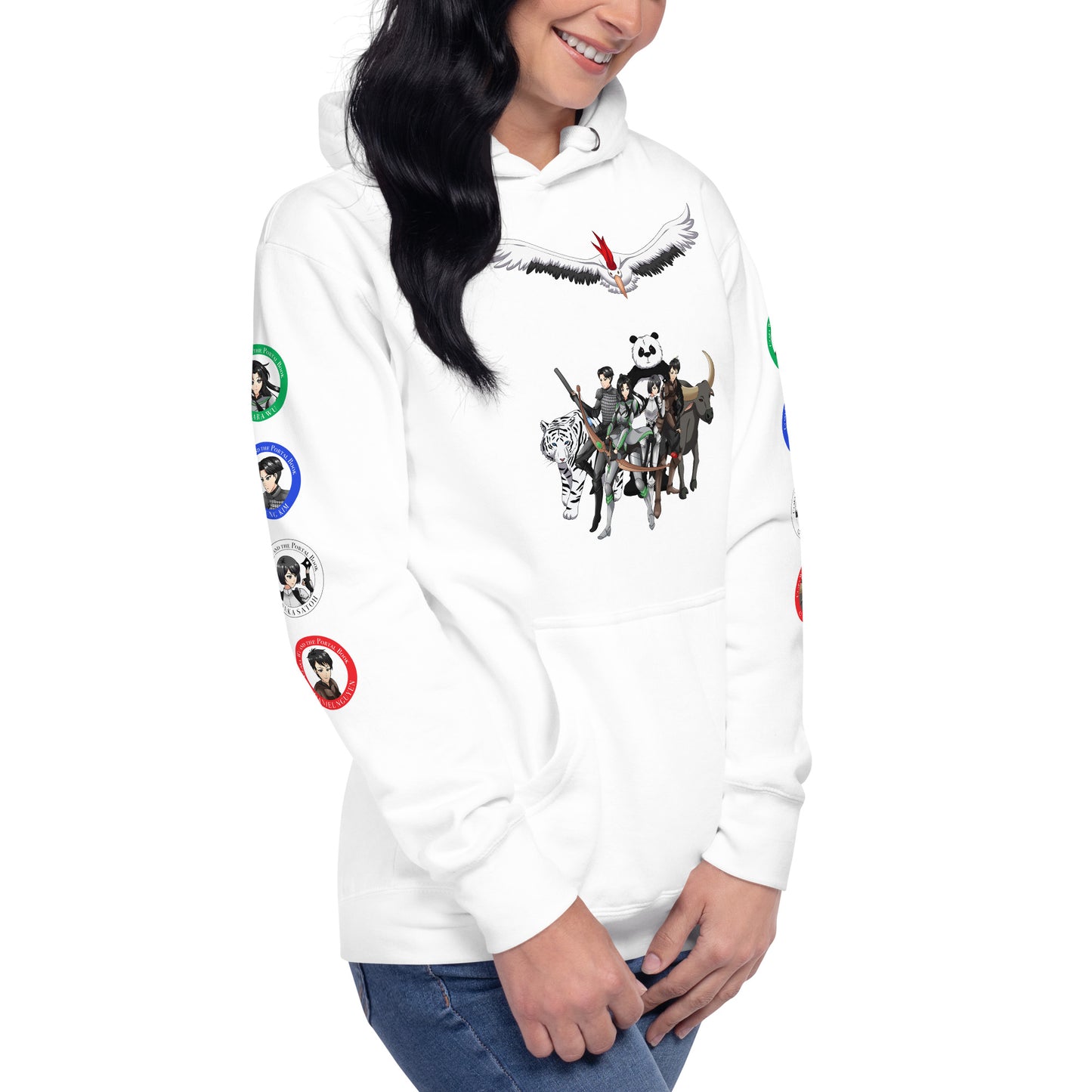 Azen Warriors+Guardians Sleeves – Uni Prem Hoodie Multi – (093)